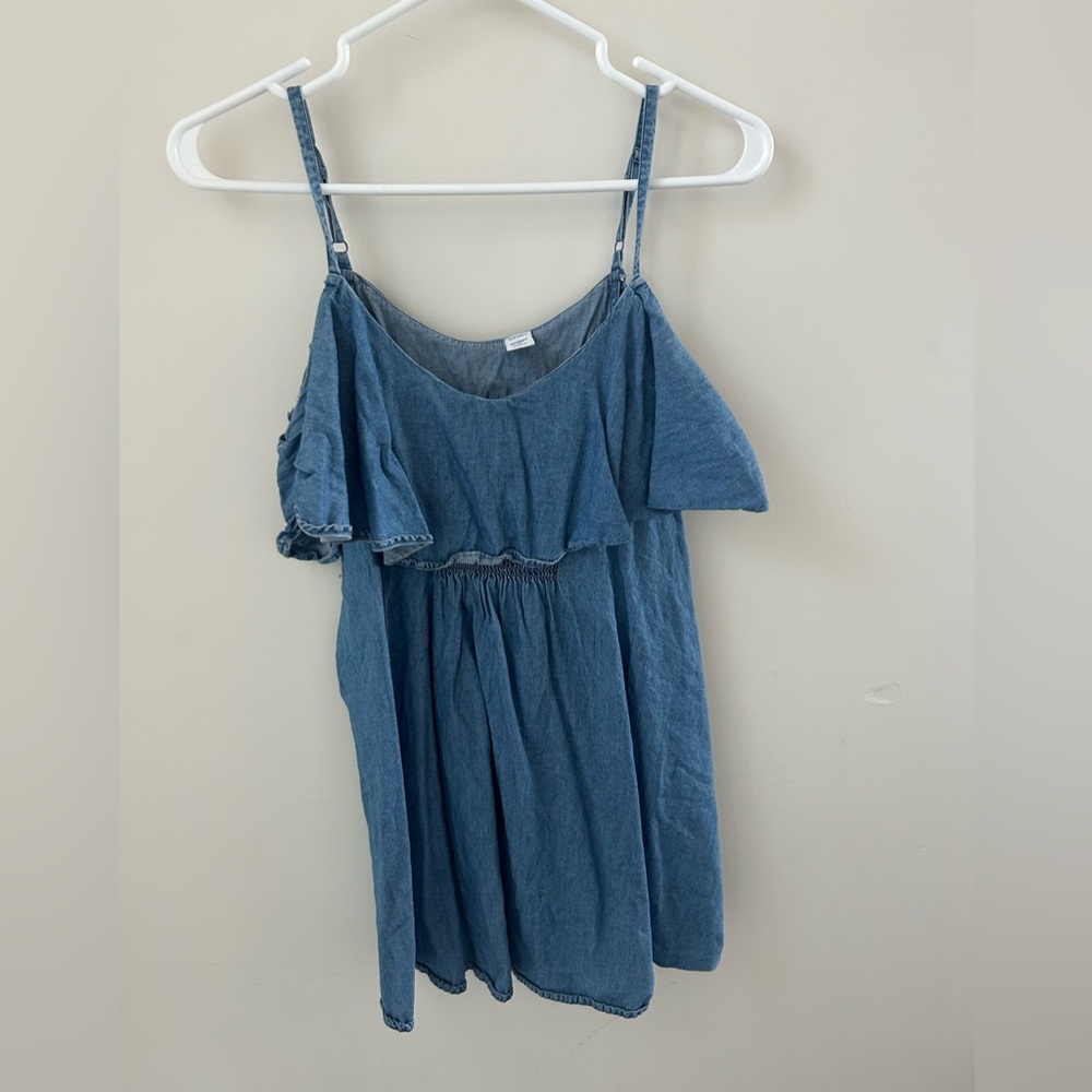Old Navy Light Blue Denim Maternity Top